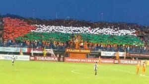 Koreo bendera palestina