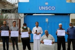 Petani di Jalur Gaza Gelar Aksi di Depan Kantor UNSCO