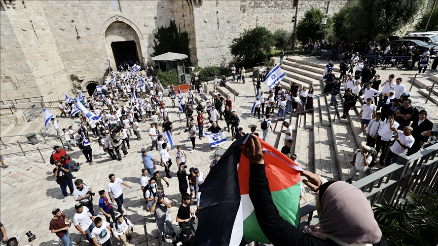 Puluhan Ribu Pemukim Israel Gelar Pawai Bendera Di Pintu Al Amud